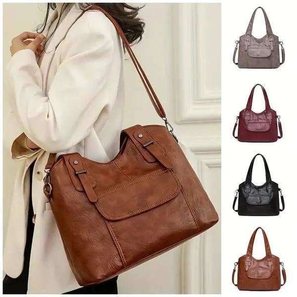 📢 ¡Oferta Limitada! 👜 Bolso de Hombro Vintage en Piel Auténtica - Elegancia Retro