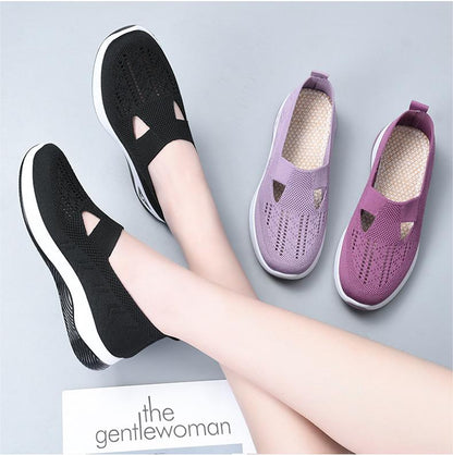【35-40】 cómodos zapatos antideslizantes transpirables para personas de mediana edad y ancianos