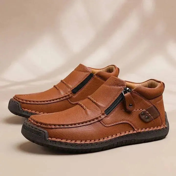 Último día con 40% de descuento 【38-48】Mocasines de conducción para hombre hechos a mano en piel – Puntera ancha, soporte para el arco