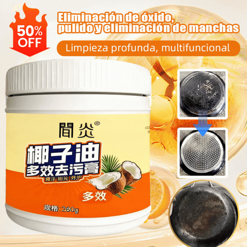 🔥【Compra 1 y llévate 1 gratis】Crema limpiadora doméstica multifuncional para limpiar aceite, óxido y sarro.